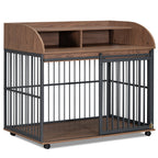 Large Dog Crate Furniture – 44" with Lockable Wheels