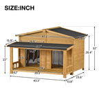 Cabin-Style Wooden Dog House – Indoor/Outdoor Crate