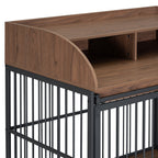Large Dog Crate Furniture – 44" with Lockable Wheels