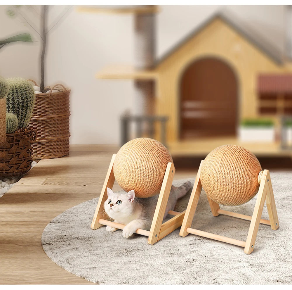 Cat Scratching Ball Toy with Sisal Rope