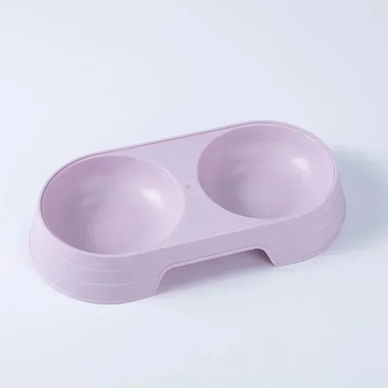 Plastic Pet Feeding Tray with Dual Bowls
