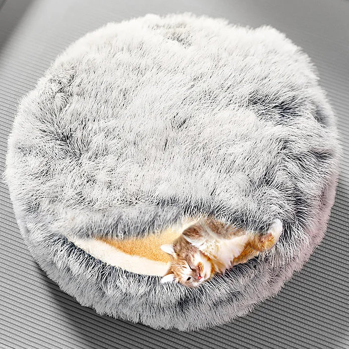 Cat Winter Warm Semi Enclosed Sleeping Bed