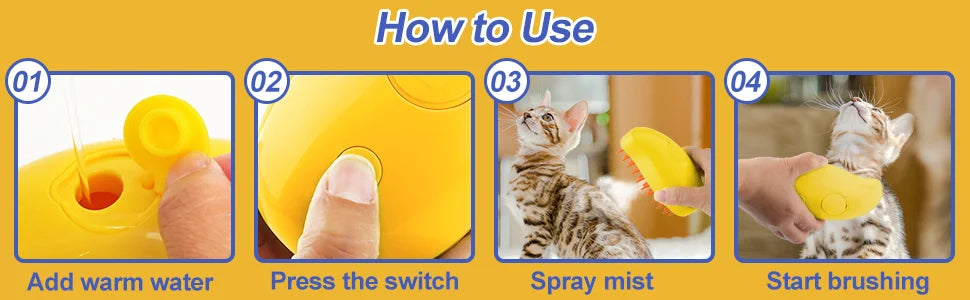 Cat 3 In 1 Steam Brush