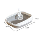 Semi-enclosed Cat Litter Box