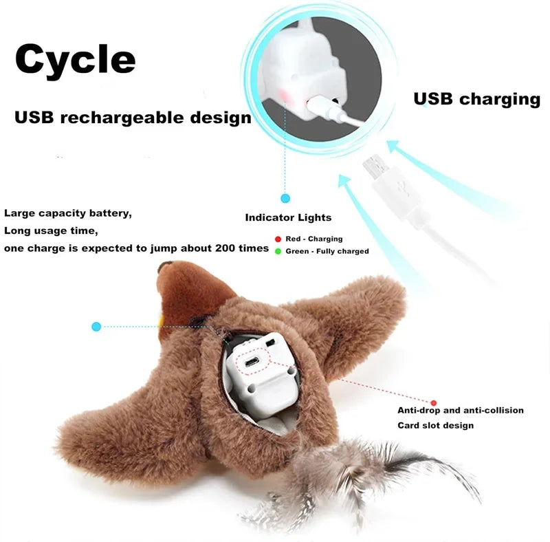 Interactive Cat Toy Flapping Bird