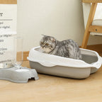 Semi-enclosed Cat Litter Box