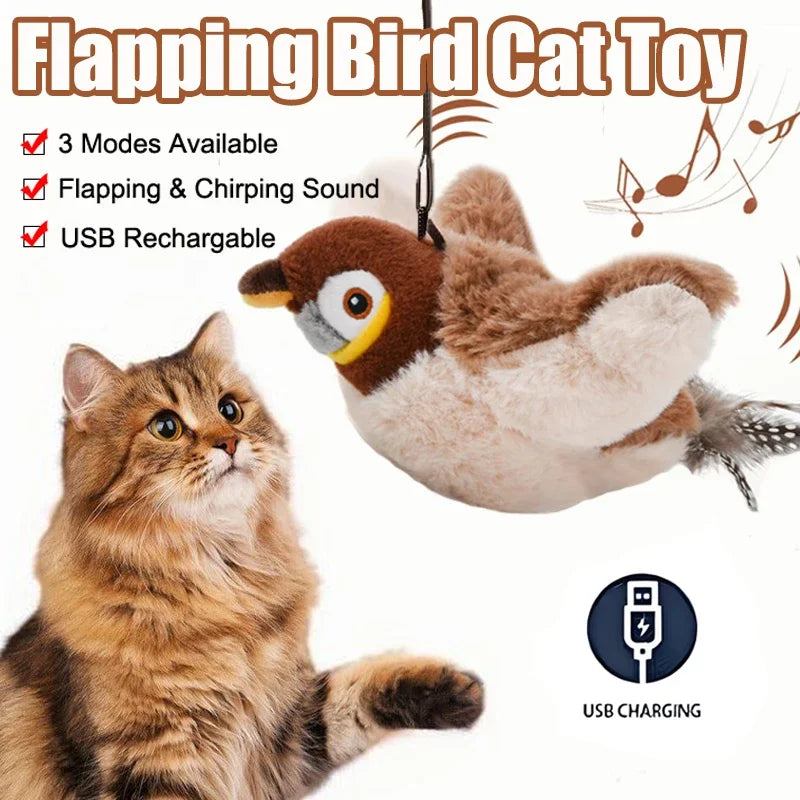 Interactive Cat Toy Flapping Bird