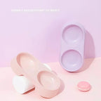 Plastic Pet Feeding Tray with Dual Bowls