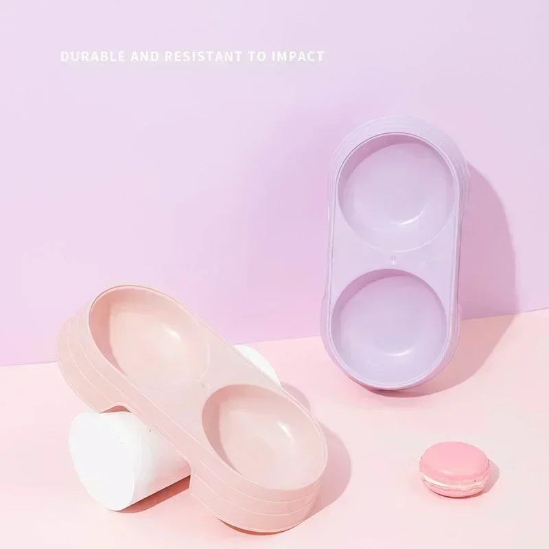 Plastic Pet Feeding Tray with Dual Bowls