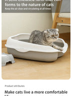 Semi-enclosed Cat Litter Box