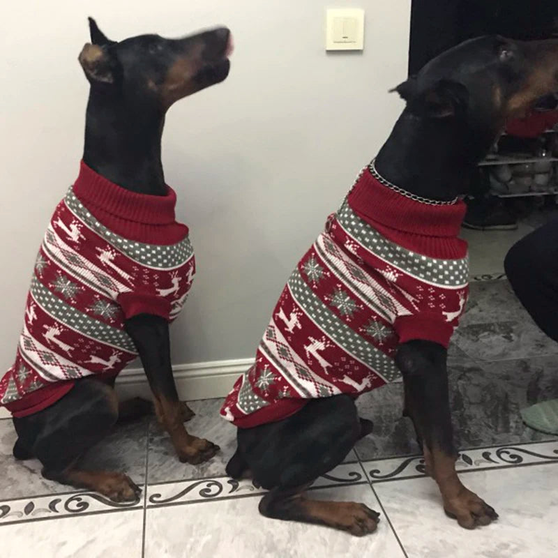 Striped Dog Sweater – Winter Warm Pet Clothes