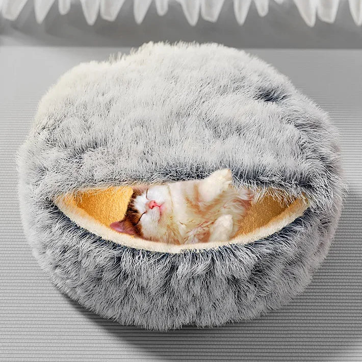 Cat Winter Warm Semi Enclosed Sleeping Bed