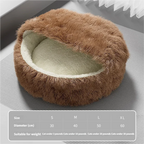 Cat Winter Warm Semi Enclosed Sleeping Bed