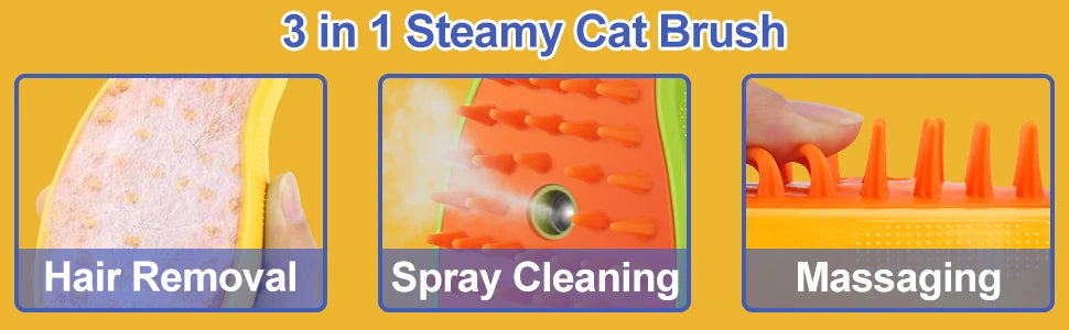 Cat 3 In 1 Steam Brush
