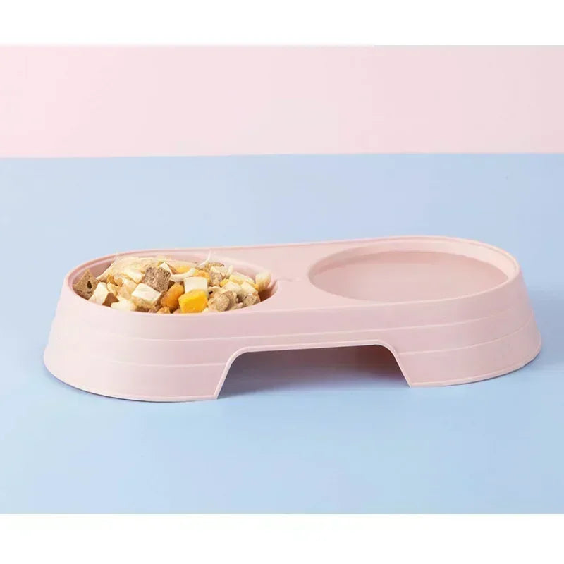 Plastic Pet Feeding Tray with Dual Bowls