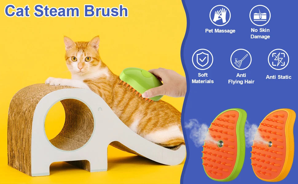 Cat 3 In 1 Steam Brush