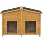 Cabin-Style Wooden Dog House – Indoor/Outdoor Crate