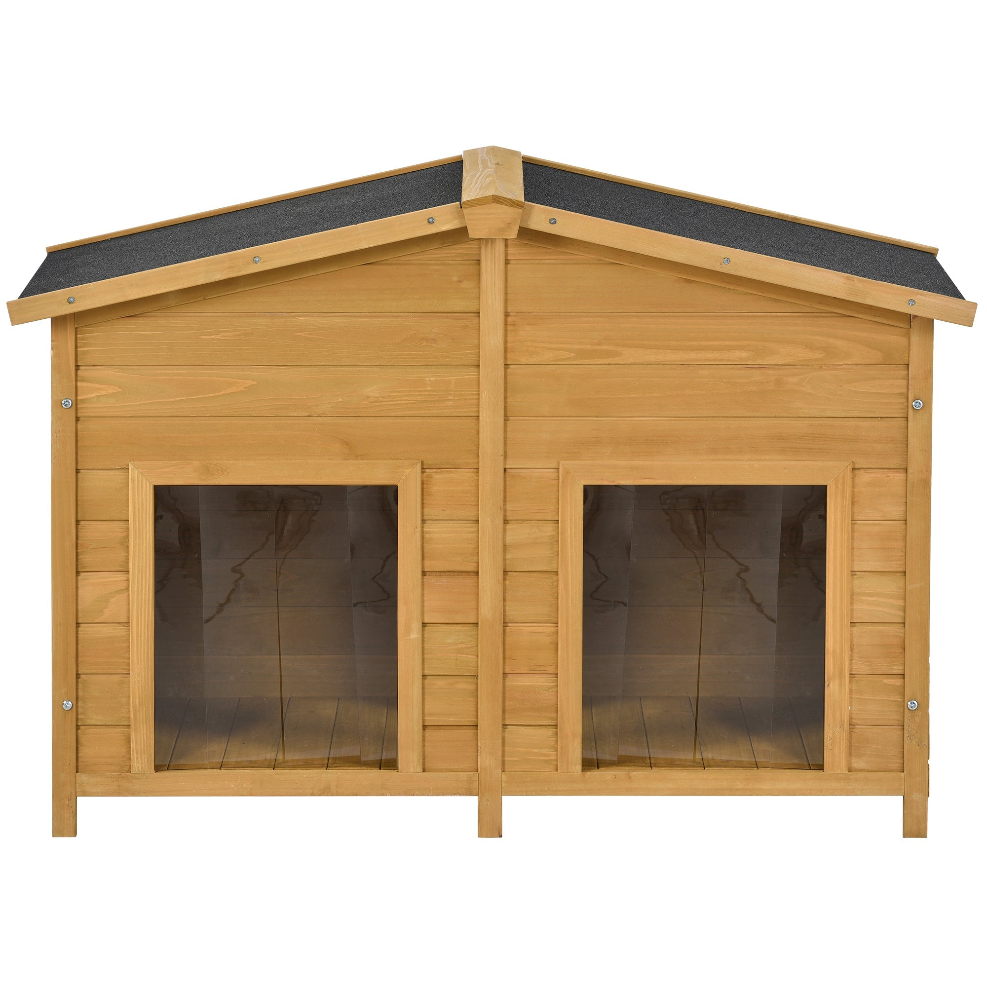 Cabin-Style Wooden Dog House – Indoor/Outdoor Crate