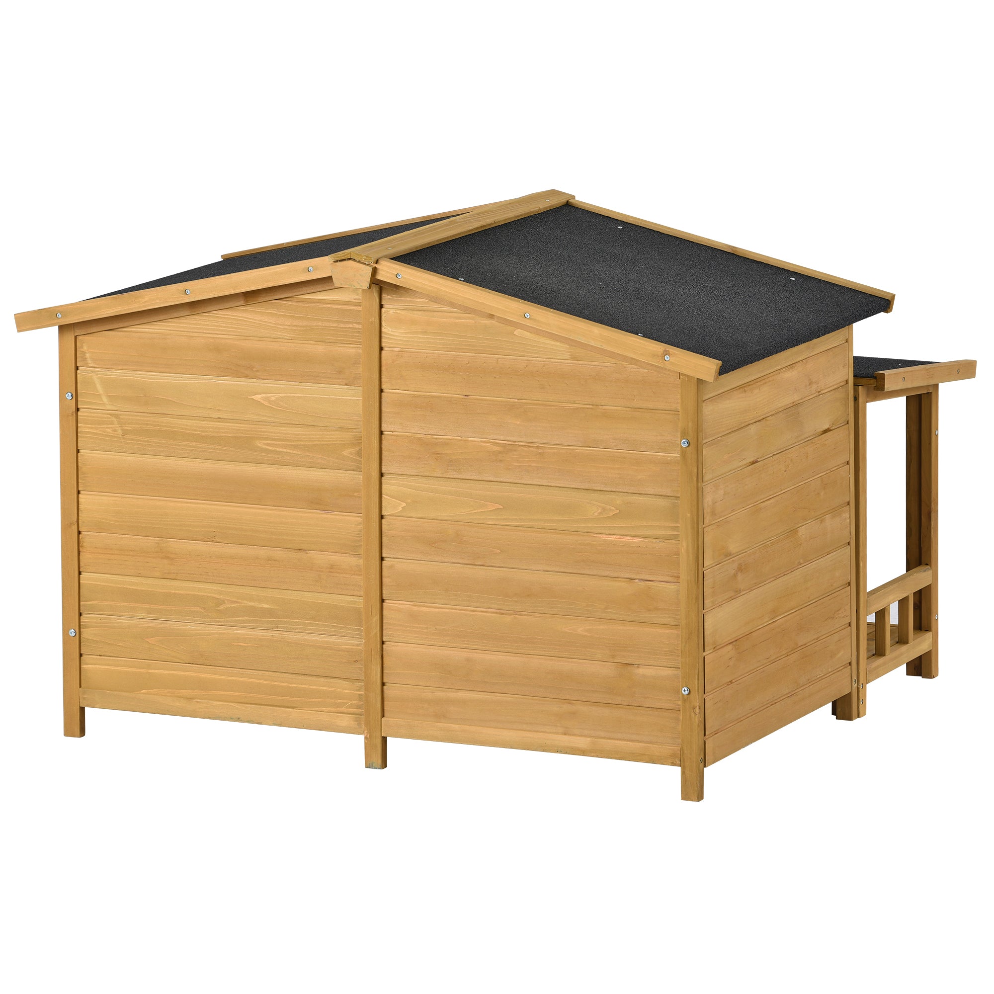 Cabin-Style Wooden Dog House – Indoor/Outdoor Crate