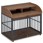 Large Dog Crate Furniture – 44" with Lockable Wheels
