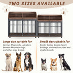 Large Dog Crate Furniture – 44" with Lockable Wheels